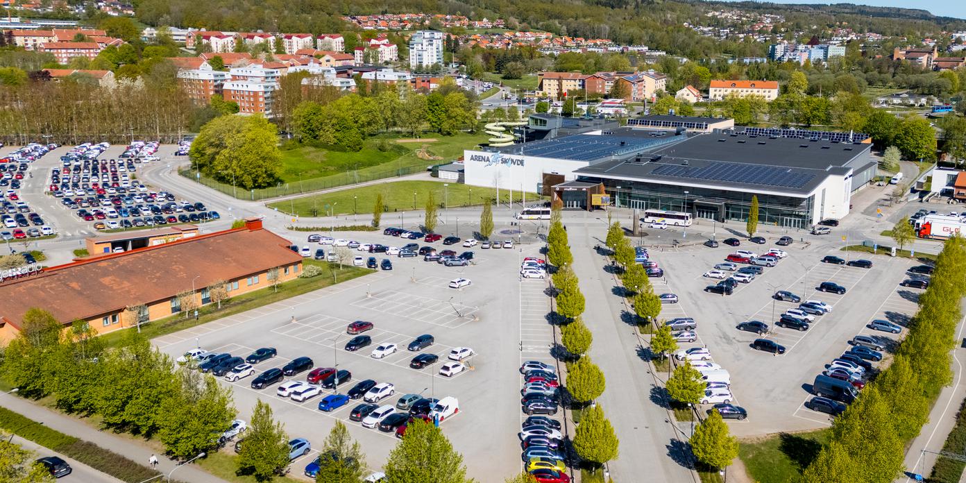 Flygfoto Arena Skövde